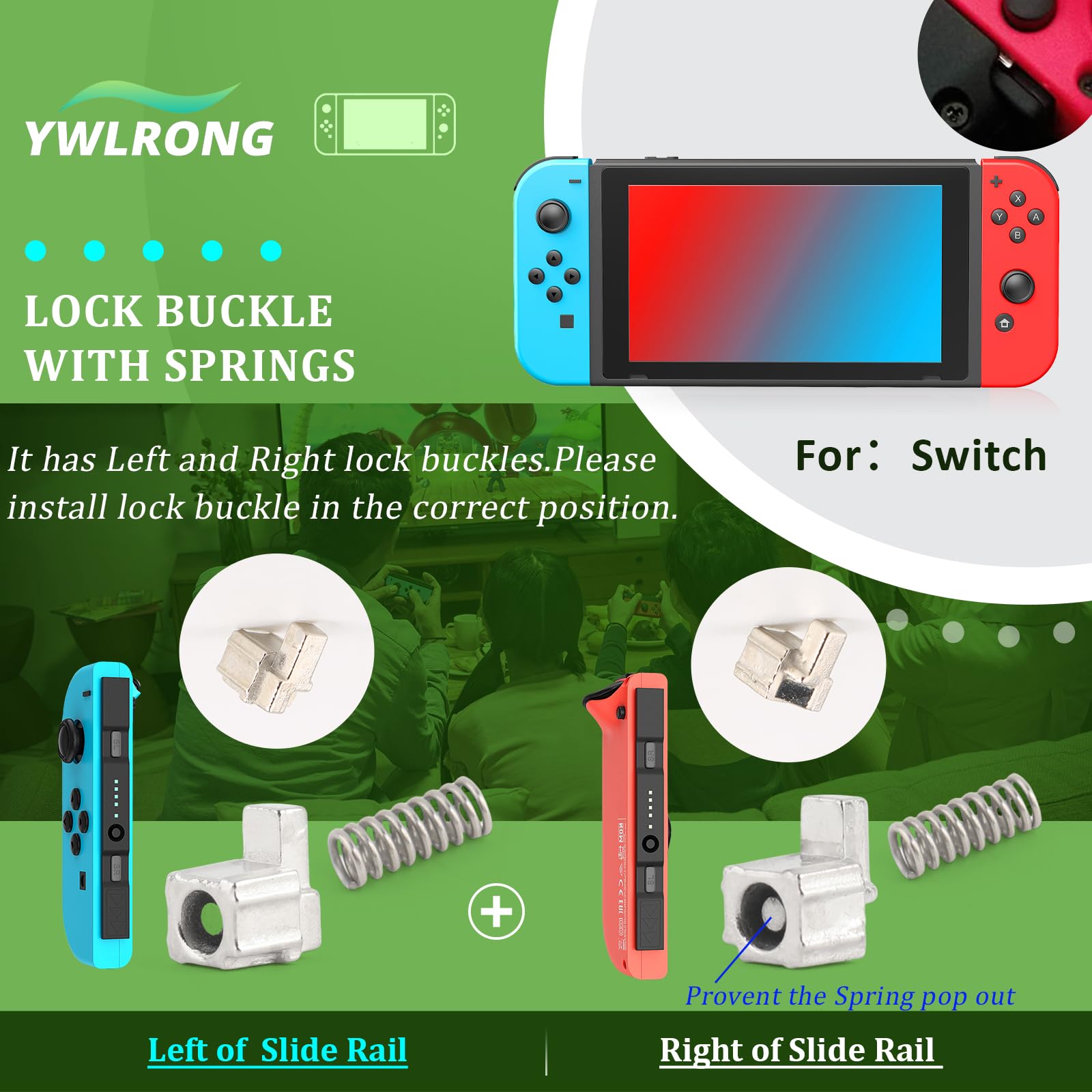 Nintendo Switch Nintendo Switch right Amazon.com: ZaneGear Replacement Left+Right Slider Rail with